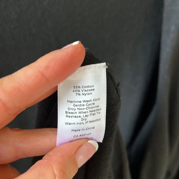 Talbots Closet Staple Black Cardigan. Long Line. Open Front. Soft & Light. XLp - Picture 4 of 6